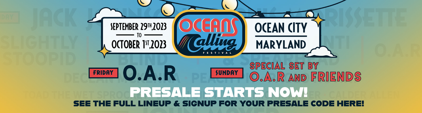 Get Your Ocean's Calling 2023 Presale Tickets Here!