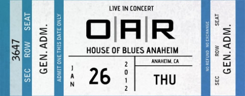 01/26/12 House of Blues Anaheim